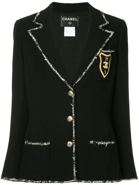 classic chanel blazer|Chanel jacket pre owned.